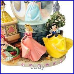 Disney Princess Large Snow Water Globe Music Box A Dream Is A Wish. READ Below