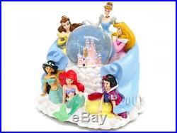 Disney Princess Lights Up Snow Dome Theme Park Edition with Music Box Japan FS