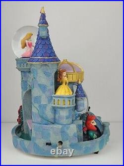 Disney Princess Musical Dual Snow Globe Brahms Waltz Cinderella Sleeping Beauty