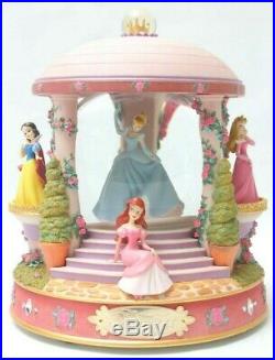 Disney Princess Snow Globe Gazebo Belle Cinderella Ariel Lights Music