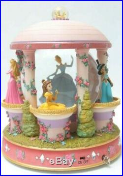 Disney Princess Snow Globe Gazebo Belle Cinderella Ariel Lights Music