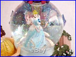 Disney Princess Snow Music Globe Snow White Cinderella Ariel Belle Discontinued