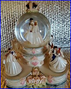 Disney Princess Wedding Large Musical Snow Globe with Box