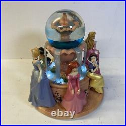 Disney Princess Wishing Fountain Snow Globe Musical Disney Store Exclusive READ