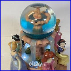 Disney Princess Wishing Fountain Snow Globe Musical Disney Store Exclusive READ