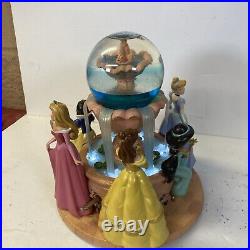 Disney Princess Wishing Fountain Snow Globe Musical Disney Store Exclusive READ