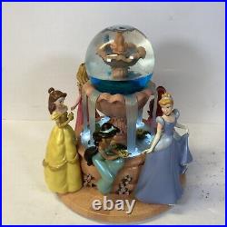 Disney Princess Wishing Fountain Snow Globe Musical Disney Store Exclusive READ