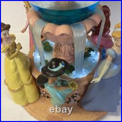 Disney Princess Wishing Fountain Snow Globe Musical Disney Store Exclusive READ