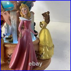 Disney Princess Wishing Fountain Snow Globe Musical Disney Store Exclusive READ