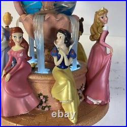 Disney Princess Wishing Fountain Snow Globe Musical Disney Store Exclusive READ