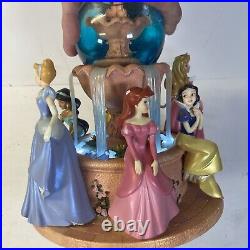 Disney Princess Wishing Fountain Snow Globe Musical Disney Store Exclusive READ