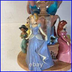 Disney Princess Wishing Fountain Snow Globe Musical Disney Store Exclusive READ