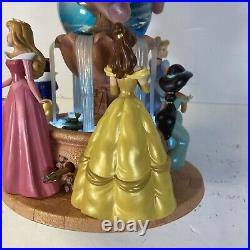 Disney Princess Wishing Fountain Snow Globe Musical Disney Store Exclusive READ