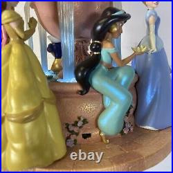 Disney Princess Wishing Fountain Snow Globe Musical Disney Store Exclusive READ