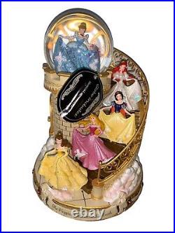 Disney Princesses Staircase Happiest Celebration on Earth Musical SnowGlobe EUC