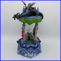 Disney RARE SOUNDS/LightUp Hourglass Snow Globe VILLAINS Maleficent Jafar Ursula