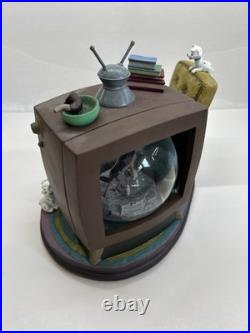 Disney Rare 101 Dalmatians Family Watching Thunderbolt Snow Globe Music Box