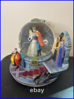 Disney SLEEPING BEAUTY Prince Philip Once Upon A Dream Musical Snow Globe Flaws