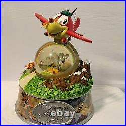 Disney Saludos Amigos 65th Anniversary Pedro Plane Musical Snowglobe Rare