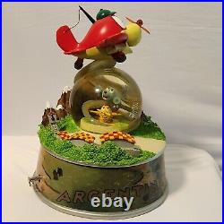 Disney Saludos Amigos 65th Anniversary Pedro Plane Musical Snowglobe Rare