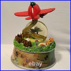 Disney Saludos Amigos 65th Anniversary Pedro Plane Musical Snowglobe Rare