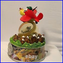 Disney Saludos Amigos 65th Anniversary Pedro Plane Musical Snowglobe Rare