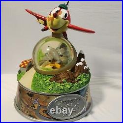 Disney Saludos Amigos 65th Anniversary Pedro Plane Musical Snowglobe Rare