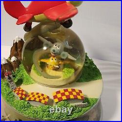 Disney Saludos Amigos 65th Anniversary Pedro Plane Musical Snowglobe Rare