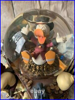 Disney Scrooge McDuck Money Bin Snow Globe Donald Duck Song Wind Up Ducktales