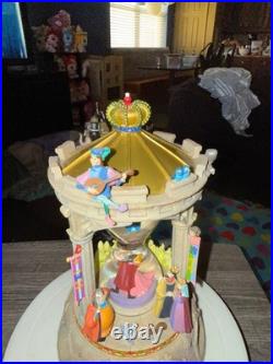 Disney Sleeping Beauty Aurora Hourglass Musical Light-up Snowglobe Rare Disney Sleeping Beauty Aurora Hourglass Musical Light-up Snowglobe Rare