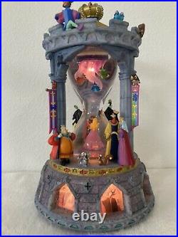 Disney Sleeping Beauty Aurora Hourglass Snowglobe Music & Lights Up RARE
