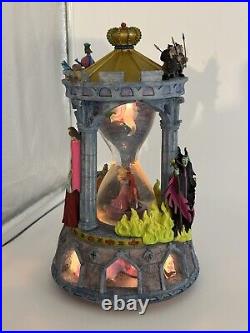 Disney Sleeping Beauty Aurora Hourglass Snowglobe Music & Lights WORKS READ