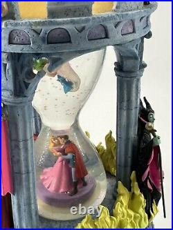Disney Sleeping Beauty Aurora Hourglass Snowglobe Music & Lights WORKS READ