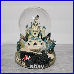 Disney Sleeping Beauty Castle Once Upon A Dream Snow Globe Dragon