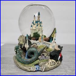 Disney Sleeping Beauty Castle Once Upon A Dream Snow Globe Dragon
