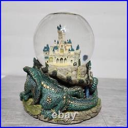 Disney Sleeping Beauty Castle Once Upon A Dream Snow Globe Dragon