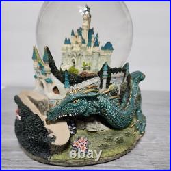 Disney Sleeping Beauty Castle Once Upon A Dream Snow Globe Dragon