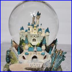 Disney Sleeping Beauty Castle Once Upon A Dream Snow Globe Dragon