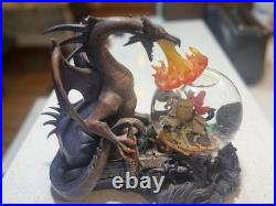 Disney Sleeping Beauty Maleficent As Dragon & Prince Phillip Snow Globe. 2003