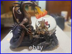 Disney Sleeping Beauty Maleficent As Dragon & Prince Phillip Snow Globe. 2003
