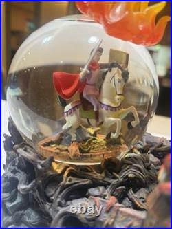 Disney Sleeping Beauty Maleficent As Dragon & Prince Phillip Snow Globe. 2003