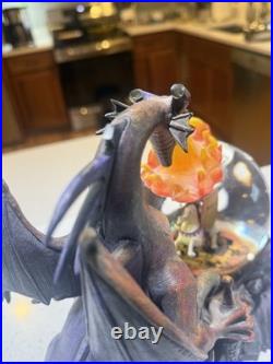 Disney Sleeping Beauty Maleficent As Dragon & Prince Phillip Snow Globe. 2003