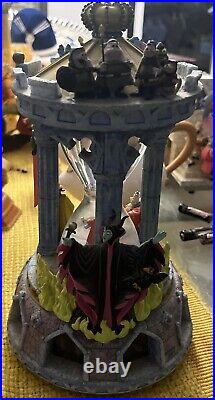 Disney Sleeping Beauty Malificent Hourglass Snowglobe Music Light Rare Villains