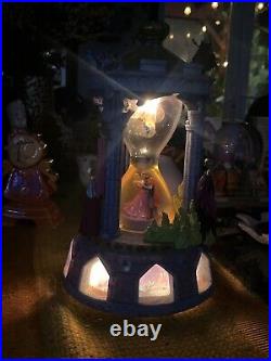 Disney Sleeping Beauty Malificent Hourglass Snowglobe Music Light Rare Villains