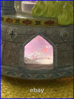 Disney Sleeping Beauty Malificent Hourglass Snowglobe Music Light Rare Villains