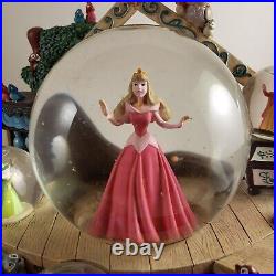 Disney Sleeping Beauty Musical Snow Globe Multi Globes Fairy Godmothers Animals