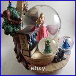 Disney Sleeping Beauty Musical Snow Globe Multi Globes Fairy Godmothers Animals