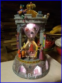 Disney Sleeping Beauty Musical Snowglobe Hourglass Aurora Maleficent Fairies