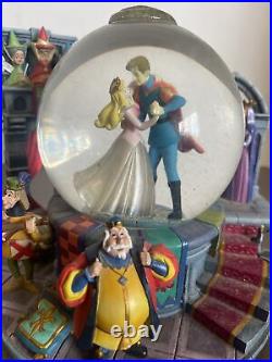 Disney Sleeping Beauty Prince Philip Fairies Snow Globe Music Box Rare