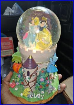 Disney Sleeping Beauty Snow Globe Princess Aurora Castle Scene Collectible
